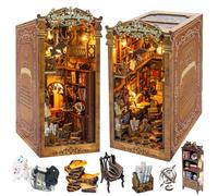 Kit fai da te per casa in miniatura, in stile europeo, kit per la casa delle bambole in miniatura, design a specchio illusione, libreria, decorazione da scrivania, modello creativo, regalo per donne e