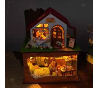 Kit fai da te per costruire una casa in miniatura, modello di assemblaggio