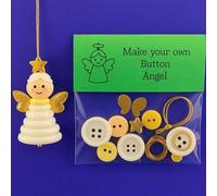 Kit Fai Da Te Per Decorazioni Natalizie Con Bottoni | Kit Per Lavoretti Con Bottoni Fatti A Mano Con Albero Di Natale/pupazzo Di Neve/Babbo Natale/angelo | Crea Le Tue Decorazioni Per L'albero