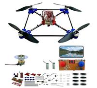 Kit fai da te per droni quadrotore Un progetto STEM unico con motore senza spazzole, fluttuazione del flusso ottico, avvio e atterraggio con un clic e rotazione di 360° per gli appassionati di fai da
