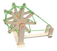 Kit fai da te per esperimenti scientifici in legno per bambini - Kit scientifico STEM Modello educativo a manovella tessile, progetto di costruzione pratico per ragazzi e ragazze età 8 9 10 11 12