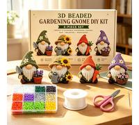 Kit Fai Da Te Per Gnomi 3D Con Perline, Kit Creazione Gnomi Con Perline, Kit perline per gnomi stagionali con perlines 3D, 3d Beaded Gnome Kit, Tiny 3D Beaded Animal DIY Kit Per Adulti, Adolescenti