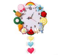 Kit fai da te per la creazione di orologi da parete in materiali non tessuti sicuri per i bambini per godersi il mestiere creativo a casa (frutta)