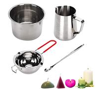 Kit fai da te per la fabbricazione di candele per principianti adulti, pentola a doppia caldaia in acciaio inossidabile per fondere cioccolato/caramelle/candela