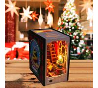 Kit fai da te per la libreria di Natale con LED per bambini, bambine e amici