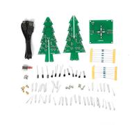 Kit fai da te per l'apprendimento e l'insegnamento STEM, kit di saldatura per albero di Natale a LED colorato lampeggiante con materiali resistenti