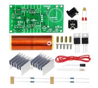 Kit fai da te per mini bobina Tesla con base in legno per l'allenamento di saldatura e arco al plasma musicale progetto completo di assemblaggio elettronico per l'educazione scientifica e l'uso hobby