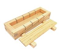 Kit fai da te per Oshizushi, stampo per sushi in legno con design a taglio verticale, include coperchio, strumento per sushi per casa o ristorante