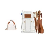 Kit Fai Da Te Per Realizzare Borse In Pelle Set di borse fatte a mano facili da cucire Kit fai-da-te artigianali in pelle cucite a Materiale cucito for borsa Accessori for per il Fai Da Te(Num1 White)