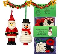Kit Fai Da Te per Realizzare Decorazioni Natalizie Con Bottoni E Pupazzo Di Neve Con Angelo Di Babbo Natale, Divertenti Decorazioni Natalizie Con Bottoni, Decorazioni Natalizie Tutto(SETB~2PCS)