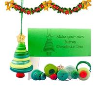 Kit Fai Da Te per Realizzare Decorazioni Natalizie Con Bottoni E Pupazzo Di Neve Con Angelo Di Babbo Natale, Divertenti Decorazioni Natalizie Con Bottoni, Decorazioni Natalizie Tutto(Green Tree)