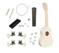 Kit fai da te per ukulele da 53,3 cm, per bambini e adulti, set di montaggio per chitarra hawaiana a 4 corde incompiuto, interazione genitori-figli, realizzato a mano in legno di tiglio