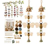 Kit Fai Da Te Per Uncinetto “Butterfly Garden Cascade”, Decorazioni Da Appendere Fatte A Mano,Kit Per Decorazione Da Appendere “Colibrì”, Tutorial Passo Passo Con Filato Morbido E Uncinetto (E*2)