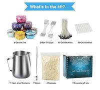 Kit fai -da -te profumato kit fai -da -te set completo stoppini di cera di soia mescolando il kit di strumenti per la produzione di candele per principianti
