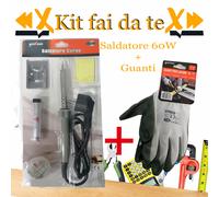 kit fai da te saldatore 60w completo di con guanti da lavoro