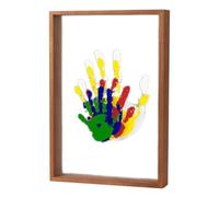 Kit Famiglia Impronta di mano, Kit Memoriale Stampa a Mano | Cornice per impronte digitali per bambini | Kit di impronte digitali per famiglie Kit trasparente per impronta familiare Kit Artigianato