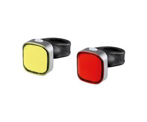 Kit fanale anteriore e posteriore Bici Square Led ricaricabili USB