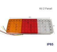 Kit Fanali Led Posteriori 24V 12V Con Luci Posizioni Stop Frecce Retromarcia 4