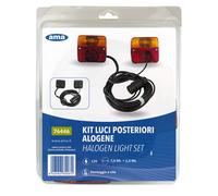 KIT FANALI POSTERIORE PER RIMORCHIO CARRELLI ROULOTTE TRATTORE 7 + 2,5 MT