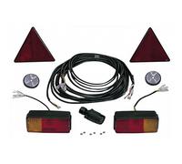 Ama Kit Fanali per Rimorchi 12V con Cavo 5 Poli, Lampadine Incluse e Cablaggio Premontato, Ideale per Agricoltura e Veicoli Trasporto Merci