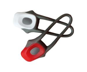 Kit fanalini Eleven a led Powerled anteriore/posteriore in silicone bianco/rosso con batterie 1 led