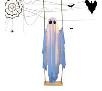 kit fantasma - Ornamento appeso esterno fantasma oscillante con effetto luminoso per la decorazione del sentiero della festa della casa infestata da Halloween, un sostegno spaventoso per il g