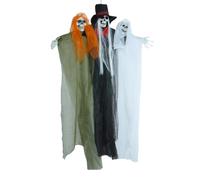 Kit fantôme squelette spooky - décorations d'arbres d'Halloween | Sking Skull Bride and Groom Ghost avec gaze | Maison hantée et décoration de jardin pour la configuration de la scène de la fête d'hor