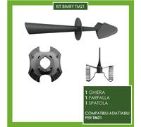Kit Farfalla Spatola Ghiera per Bimby TM 21 Thermomix Ricambi Vorwerk compatibil
