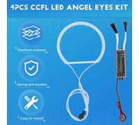 Kit Fari Anteriori CCFL LED Angel Eyes 4Pz Luce Di Posizione CCFL