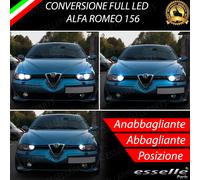 KIT FARI FULL LED ALFA ROMEO 156 ANABBAGLIANTI ABBAGLIANTI E LUCI POSIZIONE LED