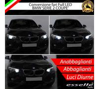 KIT FARI FULL LED BMW SERIE 2 COUPE ANABBAGLIANTI H7 + ABBAGLIANTI DIURNE H15