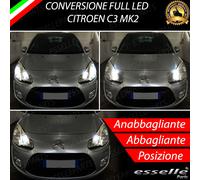 KIT FARI FULL LED CITROEN C3 MK2 ANABBAGLIANTI ABBAGLIANTI LUCI POSIZIONE 6000K
