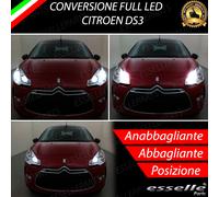 KIT FARI FULL LED CITROEN DS3 ANABBAGLIANTI ABBAGLIANTI LUCI POSIZIONE 6000K