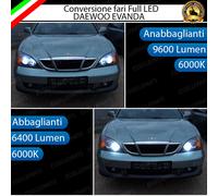 KIT FARI FULL LED DAEWOO EVANDA ANABBAGLIANTI ABBAGLIANTI 6000K BIANCO GHIACCIO