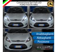 KIT FARI FULL LED FORD FIESTA MK6 ANABBAGLIANTI ABBAGLIANTI LUCI POSIZIONE 6000K