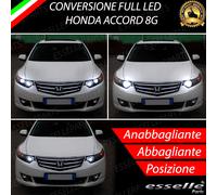 KIT FARI FULL LED HONDA ACCORD 8G ANABBAGLIANTI ABBAGLIANTI LUCI POSIZIONE 6000K