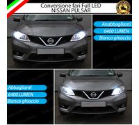KIT FARI FULL LED PER NISSAN PULSAR ANABBAGLIANTI ABBAGLIANTI NO ERROR