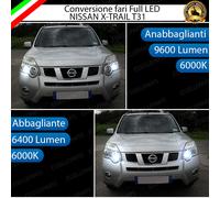 KIT FARI FULL LED PER NISSAN X-TRAIL T31 ANABBAGLIANTI + ABBAGLIANTI CANBUS