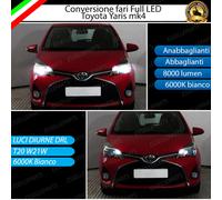 KIT FARI FULL LED TOYOTA YARIS MK3 ANABBAGLIANTI ABBAGLIANTI E DRL A LED CANBUS