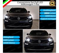 KIT FARI FULL LED VOLKSWAGEN T-ROC TROC ANABBAGLIANTI H7 + ABBAGLIANTI H7 CANBUS