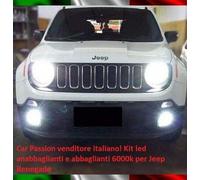 Kit Fari Led CANBUS Anabbaglianti + Abbaglianti + Fendinebbia + Luci Di Posizione 6000K Lampadine Luci Bianco Ghiaccio 7800LM H4 + H11 + BAY15D