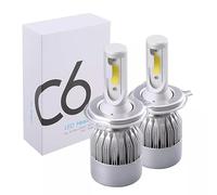Kit Fari Led CANBUS Anabbaglianti + Abbaglianti + Luci Diurne DRL luci di posizione Compatibili con Fiat Panda 2012> 6000K 7600 Lumen Lampadine Luci Bianco Ghiaccio H4 + BAY15D (P21/5W) (Kit Basic)