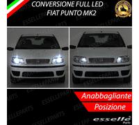 KIT FARI LED FIAT PUNTO 188 MK3 ANABBAGLIANTI H7 LUCI POSIZIONE T10 CANBUS 6000K