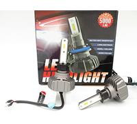Kit Fari LED H1 Abbaglianti 10000 Lumen 6000K 50W Bianco Ghiaccio 200% Più Luminoso Chip ZES Nuova Tecnologia Alta Qualità (H1)