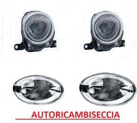 KIT FARI PROIETTORI RESTYLING FIAT 500 2015 IN POI DX-SX SUPERIORI + INFERIORI