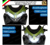 KIT FARO A LED BENELLI TREK 900 1130 ANABBAGLIANTE + ABBAGLIANTE H7 6000K