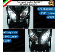 KIT FARO A LED HONDA S-WING ANABBAGLIANTE + ABBAGLIANTE H7 6000K NO AVARIA LUCI