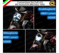 KIT FARO A LED MV AUGUSTA BRUTALE 1090 ANABBAGLIANTE ABBAGLIANTE H7 6000K