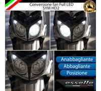 KIT FARO A LED SYM HD2 ANABBAGLIANTE ABBAGLIANTE POSIZIONE H7 + T10 6000K