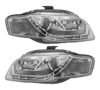 Kit Faro per Audi A4 B7 Tipo 8E Anno Fab. 04-07 Trasparente/Cromo LED Diurna